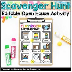 the scavenger hunt editable open house activity