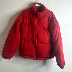 Red Puffer Jacket Forever 21 Nwt Size Large Casual Red Puffer Jacket For Cold Weather, Forever 21 Hooded Fall Outerwear, Forever 21 Hooded Outerwear For Fall, Hooded Forever 21 Outerwear For Fall, Casual Red Puffer Outerwear, Casual Red Puffer Jacket For Streetwear, Forever 21 Long Sleeve Outerwear For Streetwear, Trendy Red Winter Outerwear, Red Puffer Outerwear