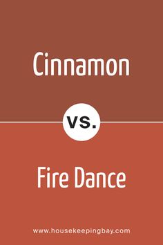 Cinnamon 2174-20 vs. BM 2171-20 Fire Dance Benjamin Moore Cinnamon, Focal Points