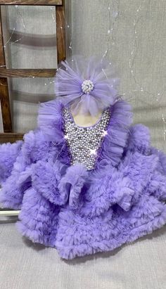 Lavender Princess Dress For Dress-up, Purple Ruffled Dress For Pageant, Purple Ruffled Dress For Pageants, Lavender Tulle Dress For Dress-up, Purple Ruffle Dresses For Pageant, Lavender Tulle Dress For Dress-up Occasions, Lavender Princess Dress For Dress-up Occasions, Lavender Tulle Princess Dress For Dress-up, Purple Fairy Dress With Ruffles For Weddings