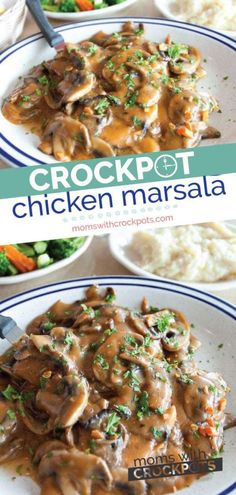 this crockpot chicken marsala is an easy and delicious dinner that's ready in under 30 minutes