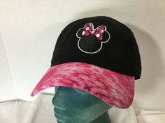 These are so sweet. Adjustable size. Ready for running or your trip to the parks. Size will fit girls, Jr’s & woman Comes from a smoke free clean home.  Ships fast & shipping - order more than one & get free shipping for all the rest. Casual Cotton Mickey Mouse Hats, Casual Cotton Hats With Mickey Mouse Detail, Adjustable Cotton Mickey Mouse Hat, Adjustable Minnie Mouse Cap, Casual Black Mickey Mouse Hat, Black Mickey Mouse Cap, Adjustable Black Minnie Mouse Hat, Black Adjustable Minnie Mouse Hat, Cute Adjustable Black Baseball Cap