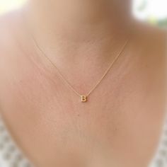 Gold Initial Necklace - make someone happy with this cute simple initial necklace. Sooo sweet! tiny little gold filled letter bead on 14k gold filled dainty chain.It is so cute! you will definitely love it :)A petite tiny 5 mm gold filled letter bead necklace.Simple, beautiful and chic jewelry.Necklace Measures Approximately 17"Please specify your letter If you would like this chain altered, please convo me. All my jewelry are packed in an elegant gift box.If you want to give it as a gift you can specify the address and I'll be happy to send it on your behalf. Gold Initial Necklace, Initial Necklace Gold, Dainty Chain, Necklace Simple, Gold Initial, Letter Beads, Chic Jewelry, Initial Letter, Letter Necklace