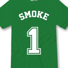 Brand New "Smoke 1" T Shirt Gildan Brand T Shirt Multiple Sizes Available From S-Xl Other Colors Available Upon Request Casual Number Print T-shirt For Fan Merchandise, Casual Number Print T-shirt For Fans, 90s Style Short Sleeve T-shirt For Game Day, Green Crew Neck Retro Top, Casual Number Print Tops For Game Day, 90s Style Green Shirt For Streetwear, Throwback Green Tops For College, Shoes Quotes, Wolf T Shirt