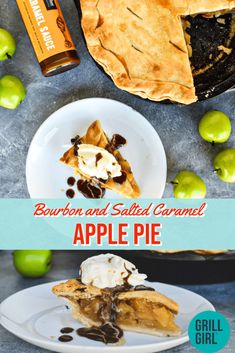 salted caramel apple pie Caramel Apple Pie Recipes, American Apple Pie, Salted Caramel Apple Pie, Grilled Desserts, Caramel Tart, Caramel Apple Pie, Flaky Pie Crust, Favorite Pie, Apple Pie Recipes