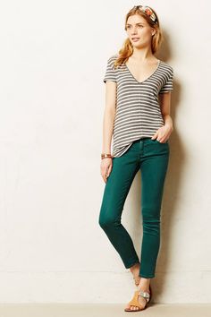 Teal Jeans, Street Smarts, Anthropologie Clothing, Jean Outfit, Designer Jeans For Women, Green Jeans, Green Pants, Virtual Closet, Designer Jeans