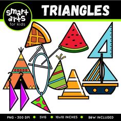 Triangle Instrument, Traffic Cone, Triangle Art, Circle Drawing, 2d Shapes, Smart Art, Shapes For Kids, Clip Arts, Shape Art