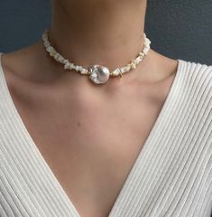 ✨ Mother of Pearl/Nacre Stone Choker with genuine baroque pearl at its center. Perfect touch to your spring summer outfits. Make a statement with this beauty reflecting the nature's energy. ✨ The charm of this unique real pearl pendant necklace is heightened by the baroque pearl's natural beauty and glittery reflections.  ✨All items are nicely packaged and ready to gift in our branded hard-covered light-green jewelry box and dark-forest green velvet pouch. Jewelry care instruction card and a pol White Shell-shaped Pearl Drop Necklace, Elegant Pearl Drop Necklace For Summer, Elegant Summer Pearl Charm Necklaces, Summer Pearl Necklace With Pearl Pendant, Summer Pearl Pendant Jewelry, Bohemian Pearl Necklace With Pearl Charm, Elegant Summer Pearl Necklace With Pearl Charm, Elegant Shell Necklace For Summer Vacation, Elegant Summer Pearl Necklace With Charm