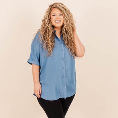 We can see you in this FAB top! It is perfect for a day out on the town! Featuring a trendy light wash and designed to pair well with cute denim or colored pants for a classic chic look, this top is a wardrobe essential!
100% Tensil Trendy Light Wash Denim Blouse, Summer Denim Blue Tencel Tops, Chic Short Sleeve Denim Top For Day Out, Summer Washed Blue Tencel Tops, Medium Wash Short Sleeve Tops For Everyday, Chic Short Sleeve Relaxed Fit Denim Top, Chic Light Wash Short Sleeve Blouse, Everyday Medium Wash Short Sleeve Tops, Chic Relaxed Fit Short Sleeve Denim Top