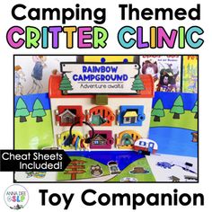 Turn your Critter Clinic into a Campground for a fun spring and summer speech therapy activity! This Camping Themed Speech Therapy Activity is a versatile, play-based speech therapy resource with your preschool and school aged students to target articulation, wh questions, concepts, sequencing, grammar, vocabulary, and more!Pair this Toy Companion with your favourite pet themed books, toys, and mini objects (Speech Tree Co's are my favorite!) or use on its own to get a tonne of trials in your sp Camping Theme Speech Therapy, Camping Speech Therapy, Themed Speech Therapy, Camping Theme Preschool, Mini Objects, Therapy Activity, Speech And Language Therapy, Therapy Toys, Spatial Concepts