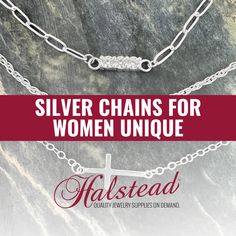 Explore the elegance of silver chains for women unique with our Pinterest board, featuring unique and trendy designs! Learn about silver chains aesthetic, silver chains jewelry, and silver chains designs for a stylish look. Whether you're looking for silver bead chains, silver rope chains for women, or handmade sterling silver chains, we've got you covered. Get inspired with silver chains combo ideas, and DIY silver necklace chains. Follow us for the best silver chains & trendy silver chains. Chains Silver, Wholesale Jewelry Supplies, Professional Jewelry, Trendy Designs, Silver Bead