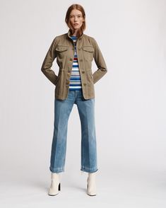 Daniella Washed Jacket | Women Coats & Jackets | rag & bone Khaki Cotton Washed Outerwear, Khaki Washed Cotton Outerwear, Fall Khaki Cargo Style Utility Jacket, Cotton Cargo Style Utility Jacket, Cotton Utility Parka With Patch Pockets, Utility Cotton Parka With Patch Pockets, Utility Outerwear With Cargo Pockets, Winter Utility Jacket, Washed Style, Winter Washed Utility Jacket