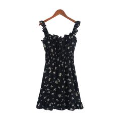 44819773620479|44819773653247|44819773686015 Black Backless Mini Dress For Summer, Black Fitted Sundress For Summer, Fitted Black Mini Dress For Summer, Black Floral Print Summer Sundress, Sleeveless Black Mini Dress For Summer, Black Knee-length Mini Dress For Summer, Trendy Black Summer Dress, Black Summer Dress With Ruffles, Black Mini-length Summer Dress