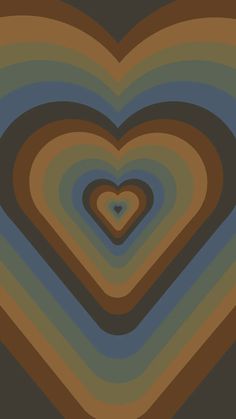 an image of a heart shaped pattern in brown and blue