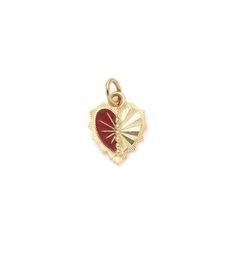 18K Yellow Gold Reflection Heart - Love : Enamel Miniature Medallion – FoundRae Heart-shaped Miraculous Medal Jewelry Gift, Heart Shaped Miraculous Medal Jewelry Gift, Symbolic Yellow Gold Heart Jewelry, Gold Heart-shaped Engraved Charms, Gold Engraved Heart Charms, Pragma Love, Playful Love, Types Of Love, Color Symbolism