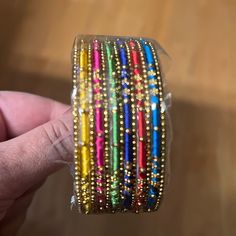 Set Of 13 Bangles, Multicolor, Never Worn Multicolor Bangle With Colorful Beads, Bangle Set, Womens Jewelry Bracelets, Bangles, Women Jewelry, Gold, Women Shopping, Color