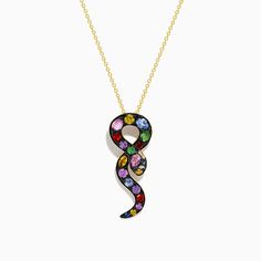 Safari 14K Yellow Gold Multi Sapphire and Diamond Snake Pendant Yellow Gold Multi-stone Jewelry For Evening, Evening Multi-stone Yellow Gold Jewelry, Evening Yellow Gold Multi-stone Jewelry, Multicolor Multi-stone Jewelry For Evening, Multicolor 14k Gold Jewelry For Formal Occasions, Formal Multicolor 14k Gold Jewelry, Party Jewelry In White Gold With Multi-stones, Luxury 14k Gold Multicolor Jewelry, 14k Gold Gemstone Jewelry For Evening