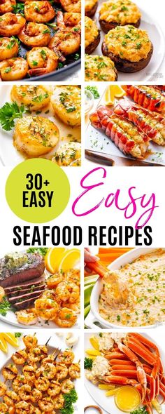 Easy Seafood Recipes Seafood Dinner For Two, Seafood Main Dishes, Lobster And Crab Recipes, Seafood Dinner Menu Ideas, Fish And Seafood Recipes, Seafood Meal Ideas, Christmas Seafood Dinner Menu Ideas, Simple Seafood Recipes, Sea Food Recipes