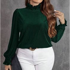 Ships In 5-6 Business Days [Buy Accordingly] 89% Polyester, 11% Elastane Tag Xs Fits 2, S Fits 4, M Fits 6, Tag L Fits 8/10, Tag Xl Fits 12. Plus Sizes Tag 0xl Fits 12, 1xl Fits 14, 2xl Fits 16, 3xl Fits 18, 4xl Fits 20 We Carry A Vast Collection Of Winter Fall Summer Spring Boho Gypsy Hippie Beachy Crochet Maxi Dress Birthday Gift Resort Bohemian Preppy Girly Trendy Date Night Minimalist Y2k Cottagecore 90s 00s 70s Christmas Dress Thanksgiving Date Night Wedding Guest Boho Bridesmaid Date Night Trendy Ruffled Winter Blouse, Trendy Winter Blouse With Ruffles, Green Ruffled Tops For Winter, Green Ruffled Winter Tops, Winter Green Ruffled Tops, Elegant Green Winter Blouse, Green Ruffle Blouse For Fall, Green Ruffled Blouse For Fall, Beachy Crochet