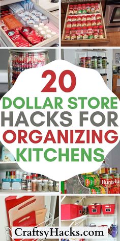 dollar store hacks for organizing kitchen items