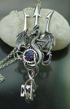 Dragon key necklace Dragon Wedding, 판타지 아트, A Dragon