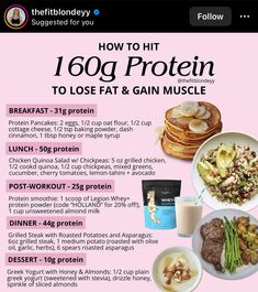 Easy Healthy Cheap Meals, August Meal Plan, Easy High Protein Breakfast, High Protein Meal Plan, Protein Meal Plan, Motivasi Diet, Protein Meal, Easy Healthy Meal Prep