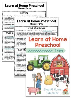 three books about homeschool with farm animals and farmer's life on them