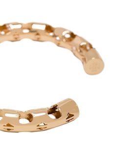 Gold-tone brass Serif-T cuff bracelet from TORY BURCH featuring polished finish, cut-out detailing and open back. | Tory Burch Serif-T cuff bracelet Luxury Yellow Gold Jewelry With Oyster Bracelet, Luxury Yellow Gold Cuff Bracelet With Polished Finish, Ysl Cuff Bracelet, Gold Bracelet Cuff, Cuff Bracelet, Open Back, Tory Burch, Leather Bracelet, Cut Out