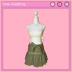 Brand New Fabric Belt W Lace Detail Included Zip Up On The Side Fits Size S-M Measurements Upon Request! Y2k Skirt, Green Mini Skirt, Layered Skirt, Fabric Belt, Green Skirt, On The Side, Lace Detail, Lace Skirt, Mini Skirt