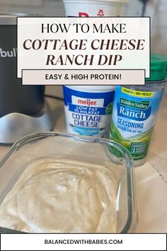 how to make cottage cheese ranch dip