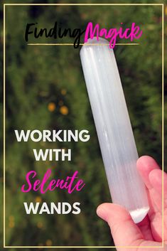 Selenite Crystal Meaning Witchcraft, Selenite Wand Uses, Selenite Crystal How To Use, Selenite Crystal Wands, Crystal Magick, Selenite Crystals, Crystal Wands, Selenite Wand, Selenite Wands