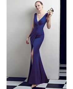 Get 10% off now! Buy bodycon vneck formal dress with split front at cheap price online. Free stable shipping and pro custom service since 2009. V-neck Bodycon Evening Dress For Night Out, Elegant Fitted V-neck Prom Dress, Elegant Bodycon V-neck Evening Dress, Elegant V-neck Bodycon Dress For Formal Occasions, Fitted V-neck Floor-length Dress For Prom, Fitted Floor-length V-neck Dress For Prom Season, Fitted Floor-length V-neck Dress For Prom, Floor-length Fitted V-neck Dress For Prom, Blue Party Dress With Split Design