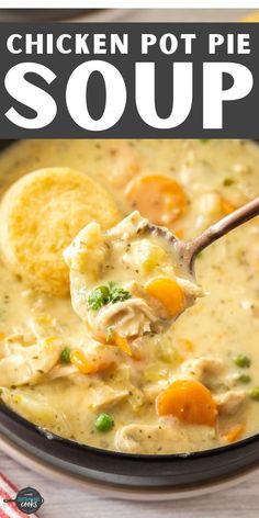 A big bowl of Instant Pot Chicken Pot Pie is delicious homemade comfort food. This tasty dinner has a flavorful creamy base paired with LOTS of veggies and delicious tender chicken. No pressure cooker? No problem! You’ll also find directions to make this on the stovetop. Chicken Pot Pie Soup Recipe Easy, Easy Chicken Pot Pie Soup, Soup Recipes With Chicken, Chicken Pot Pie Soup Recipe, Pot Pie Soup Recipe, Creamy Chicken Pot Pie, Soup For Dinner