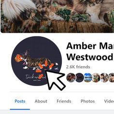 the facebook page has an image of two dogs and one cat on it's back