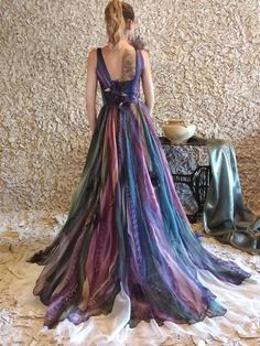 Sleeveless Dresses Formal, Dress Long Formal, Ball Gown Prom Dress, Hand Painted Dress, Prom Dress Long, Dress Ball Gown, Long Formal Dress, Colorful Dress, Gown Photos