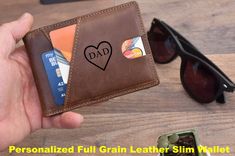 Front Pocket Wallet, Minimalist Leather Wallet, Slim Wallet, Personalized Wallet, Mens Leather Wallet ID window, RFID Wallet for Christmas A UNIQUE GIFT FOR HIM!  MADE OF HIGH-QUALITY FULL-GRAIN COWHIDE LEATHER! COMES WITH A BEAUTIFUL GIFT BOX! This SLIM MEN'S WALLET is a personalized handmade leather wallet that features built-in RFID-blocking technology for security. It has 11 credit card slots, one ID card slot, and one clamp for cash. This minimalist wallet easily fits in the front or back p Modern Card Holder With Id Window As Gift, Rectangular Wallets With Interior Card Slots For Father's Day, Rectangular Everyday Wallets For Father's Day, Rfid Blocking Wallets For Father's Day, Father's Day Bifold Wallet With Card Slots, Father's Day Rectangular Wallets With Card Slots, Father's Day Bifold Wallet, Father's Day Rfid Blocking Wallet, Brown Trifold Wallet For Father's Day