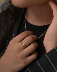 Farah means happiness in arabic. This dainty ring is handcrafted using 925 pure silver with 18k gold plating. This piece of jewelry is hypoallergenic and nickel free. This ring is adjustable in size. Dainty Adjustable Yellow Gold Initial Ring, Gold Minimalist Initial Ring For Promise, Minimalist Gold Initial Ring For Promise, Dainty Yellow Gold Initial Ring, Adjustable, Dainty Adjustable Initial Ring For Promise, Dainty Adjustable Initial Ring With Simple Design, Gold Dainty Initial Ring With Simple Design, Minimalist Gold Plated Initial Ring For Gift, Dainty Gold Initial Ring With Simple Design