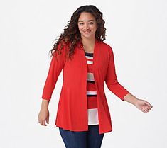 Looking for an easy way to expertly layer? With this soft, smooth cardigan and tank, you're all set. From Susan Graver. Hooded Knit Cardigan, Oversized Knit Cardigan, Drape Cardigan, Susan Graver, Knitted Hood, Open Cardigan Sweater, Cardigan Top, Womens Cardigan, Knit Sweater Cardigan