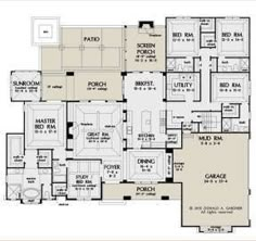 this is the first floor plan for these luxury home plans, which include two master suites and