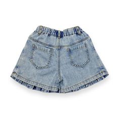 We love a good skort moment! The front of this denim cutie looks like a pleated denim skirt embellished in pearls. The back looks like a cute pair of denim shorts! Shell: 75% cotton, 25% polyester Denim Pleated Skirt, Pleated Denim Skirt, Pleated Denim, Hair Clip Holder, Tie Headband, Embellished Denim, Coin Bag, Headband Hairstyles, Jeans Pants