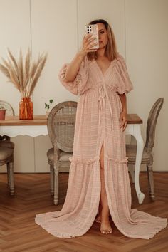 Kerin light rose dress.  size universal S-L Western Lace Maternity Dress, Pink Non-stretch Bohemian Dress, Pink Nursing-friendly Maternity Dress For Spring, Spring Nursing-friendly Pink Maternity Dress, Pregnancy Photo Shoot, Pink Bump-friendly Maternity Dress, Pregnancy Photo, Light Rose, Rose Dress