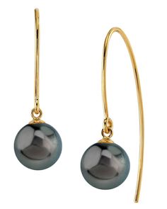 Tahitian South Sea Pearls Bonnie Earrings Elegant Gold Tahitian Pearl Earrings, Classic Gold Tahitian Pearl Earrings, Classic Tahitian Pearl Drop Earrings, Gold Tahitian Pearl Earrings For Anniversary, Gold Tahitian Pearl Earrings For Formal Occasions, Gold Tahitian Pearl Drop Earrings, Tahitian Pearl Earrings, South Seas, South Sea Pearls