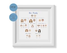 Custom Family Tree (from 16 to 30 family members) Cross Stitch Pattern  Fabric: Aida 14, White 200w X 200h Stitches Size: 14 Count, 36.29w X 36.29h cm The size may vary depending on the number of family members in the scheme. Create your own family tree from 16 to 30 family members using cross stitch. This is a great keepsake gift. How to Customize: (from 16 to 30 family members) 1. Title 2. Name 3. Pick a hairstyle (ex. A13) 4. Pick color of hair (ex. B10) 5. Pick skin color (ex. D3) 6. Pick ey Custom Family Tree, Dmc Thread, Pattern Fabric, Keepsake Gift, Skin Color, Family Tree, Cross Stitch Pattern, Fabric Patterns, Family Members