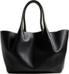 Elegant Tote Bucket Bag With Removable Pouch, Elegant Bucket Tote Bag With Removable Pouch, Elegant Bucket Bag With Removable Pouch And Tote Shape, Elegant Leather Bucket Bag For Shopping, Elegant Top Handle Bucket Bag For Shopping, Elegant Bucket Bag With Leather Handles For Shopping, Timeless Black Shoulder Bag For Shopping, Elegant Leather Handle Bucket Tote Bag, Timeless Black Shoulder Bag With Handles