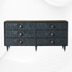 Handcarved Gulliver Six Drawer Dresser Green 1 Sofa Bar, Three Drawer Dresser, Six Drawer Dresser, Прикроватные Тумбочки, Carved Furniture, Wooden Dresser, Furniture Trends, Wooden Chest, Solid Mango Wood