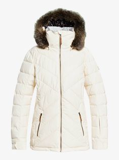 ROXY Women's Snow Jacket QUINN Style: ERJTJ03272 Snow 2021  Brand new with tags Women's size Large Color is "TEE0" 10K ROXY DryFlight® technology for better waterproofing [10,000 mm/5000g] Stretch polyester twill weave fabric Tailored fit  PrimaLoft® Gold Luxe Insulation 100% Eco Lightweight polyester taffeta lining with brushed tricot Seam taping at critical zones on hood 1-way adjustable and removable hood Removable faux fur on hood Removable taffeta powder skirt Tuck away powder skirt system Snowboard Jacket Women's, Puffy Design, Athletic Looks, Roxy Women, Snowboard Jacket, Pocket Jacket, Snow Jacket, Fur Hood, Womens Gloves