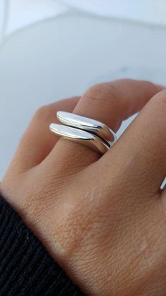 Square Silver Rings, Mother’s Ring, Silver Ring Stack, Handmade Silver Rings, Rings With Stones, Asymmetrical Ring, Ring Geometric, Modern Silver Jewelry, Chunky Silver Rings