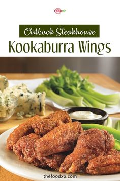 the cookbook shows how to make kobabura wings with green beans and celery