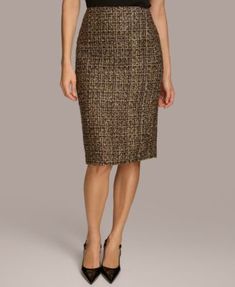 Donna Karan New York Women's Tweed Pencil Skirt - Macy's