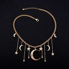 please+use+paypal+and+buy+in+storfront Stars Gold, The Moon And Stars, Star Charm Necklace, Doutzen Kroes, Celestial Jewelry, Best Jewelry Stores, Moon Jewelry, Moon And Stars, Moon Star